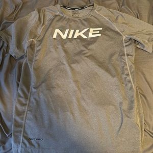Grey Nike compression shirt